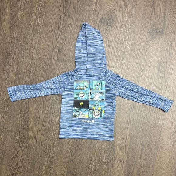 Hurley 2 x 2T Blue Graphic Hoodies (A Twofer Twin Bundle). Silky Soft. Excltcdtn - Picture 2 of 11